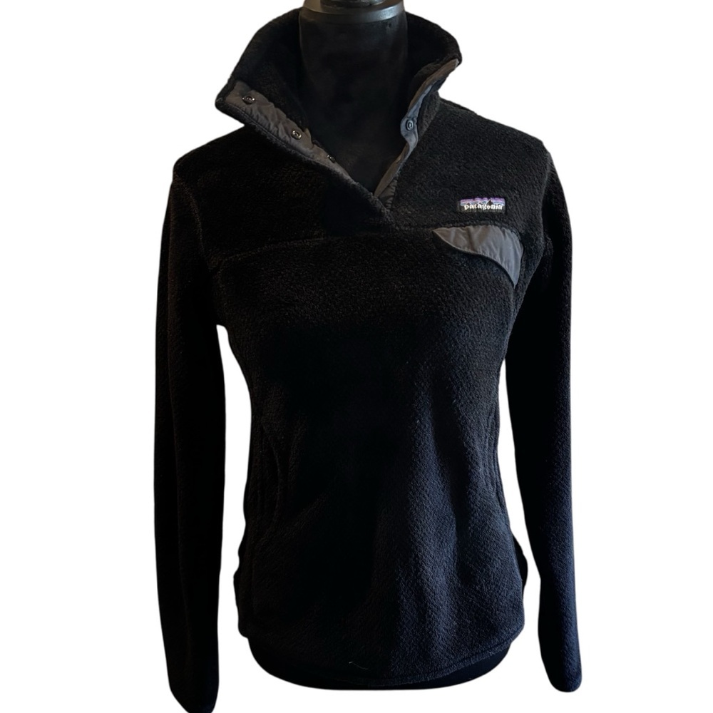 Patagonia Black Quarter Snap-T Fleece Jacket Pullover, Small, Outdoor Classic